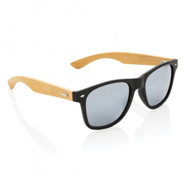 Logo trade promotional product photo of: Bamboo and RCS recycled plastic sunglasses