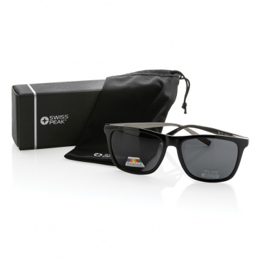 Logotrade promotional product image of: Swiss Peak RCS rplastic polarised sunglasses