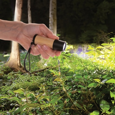Logo trade promotional gifts image of: Bamboo and RCS certfied recycled plastic torch