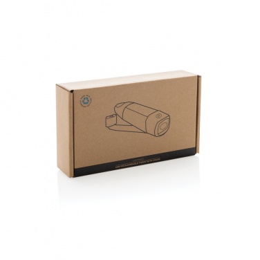 Logo trade promotional merchandise photo of: Lightwave RCS rplastic USB-rechargeable torch with crank