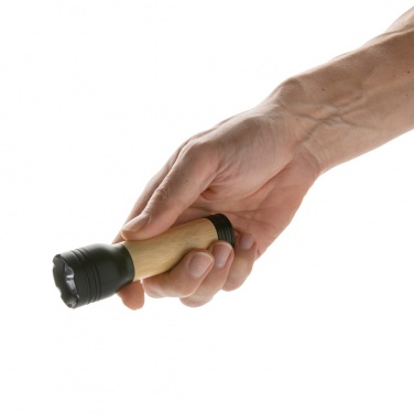 Logotrade promotional gifts photo of: Lucid 1W RCS certified recycled plastic & bamboo torch