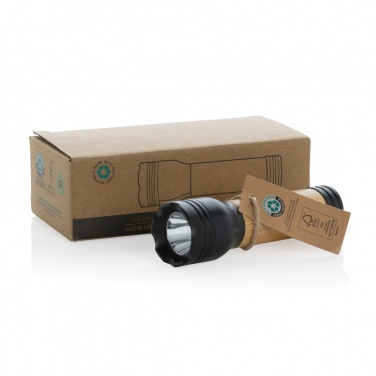 Logotrade promotional gift image of: Lucid 1W RCS certified recycled plastic & bamboo torch