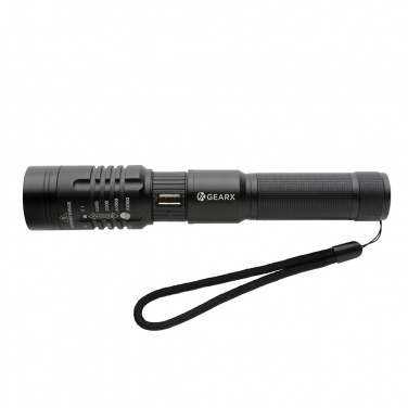 Logo trade advertising products image of: Gear X USB re-chargeable torch