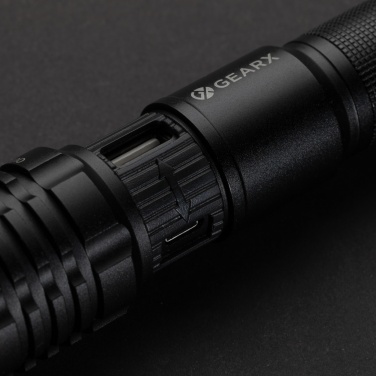 Logo trade promotional merchandise photo of: Gear X USB re-chargeable torch