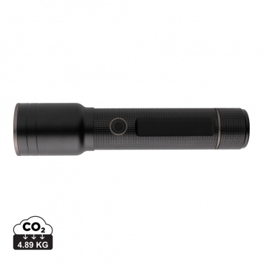 Logotrade promotional product picture of: RCS recycled aluminum USB-rechargeable heavy duty torch