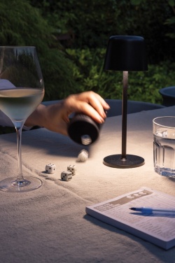 Logotrade promotional item picture of: Zenic RCS recycled plastic USB re-chargable table lamp