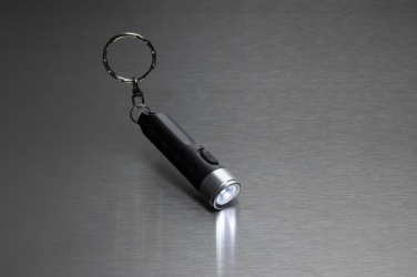 Logo trade promotional product photo of: Globix RCS recycled plastic USB re-chargeable keychain torch