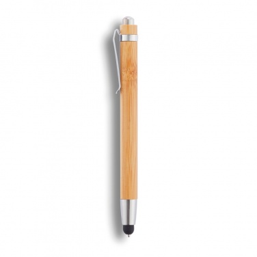 Logo trade promotional giveaways image of: Bamboo stylus pen