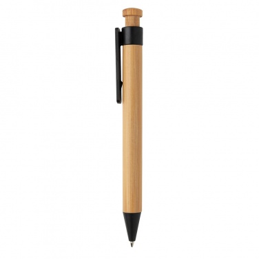 Logo trade promotional products picture of: Bamboo pen with wheatstraw clip