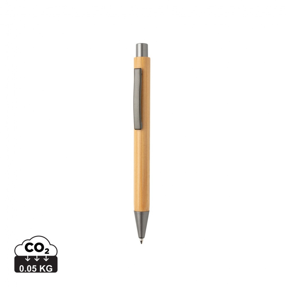 Logo trade advertising products picture of: Slim design bamboo pen