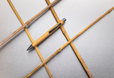Logo trade promotional items image of: Slim design bamboo pen