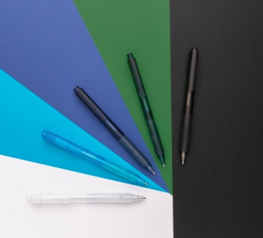 Logo trade promotional merchandise image of: X9 frosted pen with silicone grip