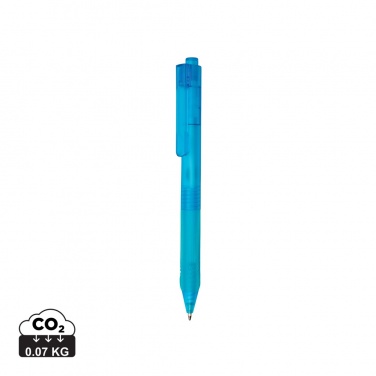 Logo trade promotional items picture of: X9 frosted pen with silicone grip