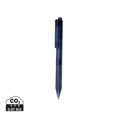 Logo trade promotional giveaways image of: X9 frosted pen with silicone grip