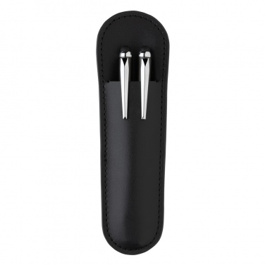 Logo trade business gift photo of: Swiss Peak deluxe pen set in PU pouch