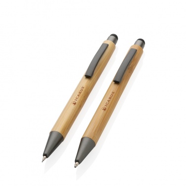 Logotrade corporate gift picture of: Bamboo modern pen set in box