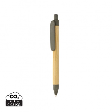 Logo trade promotional giveaways image of: Write responsible recycled paper barrel pen