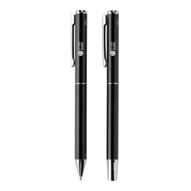 Logo trade promotional items picture of: Swiss Peak Cedar RCS certified recycled aluminum pen set