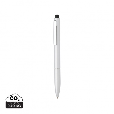 Logotrade corporate gift image of: Kymi RCS certified recycled aluminium pen with stylus