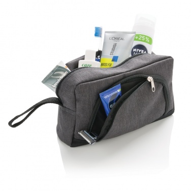 Logo trade corporate gifts picture of: Classic two tone toiletry bag