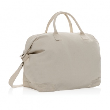 Logotrade promotional products photo of: Kezar AWARE™ 500 gsm recycled canvas deluxe weekend bag