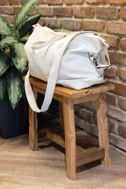 Logo trade promotional merchandise image of: Kezar AWARE™ 500 gsm recycled canvas deluxe weekend bag