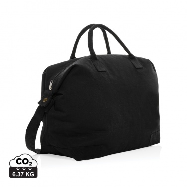 Logotrade promotional merchandise image of: Kezar AWARE™ 500 gsm recycled canvas deluxe weekend bag