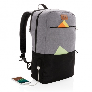 Logotrade promotional item image of: Modern 15.6" USB & RFID laptop backpack PVC free