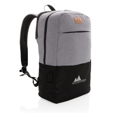 Logo trade promotional merchandise picture of: Modern 15.6" USB & RFID laptop backpack PVC free