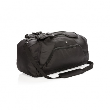 Logo trade promotional items image of: Swiss Peak RFID sports duffel & backpack