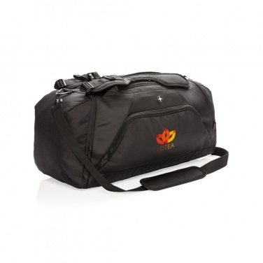 Logo trade corporate gifts picture of: Swiss Peak RFID sports duffel & backpack