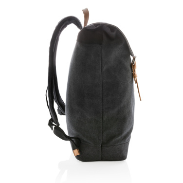 Logo trade promotional giveaway photo of: Canvas laptop backpack PVC free