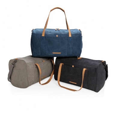 Logo trade corporate gifts image of: Canvas travel/weekend bag PVC free