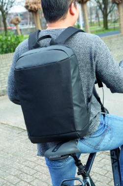 Logo trade promotional giveaways image of: Madrid anti-theft RFID USB laptop backpack PVC free