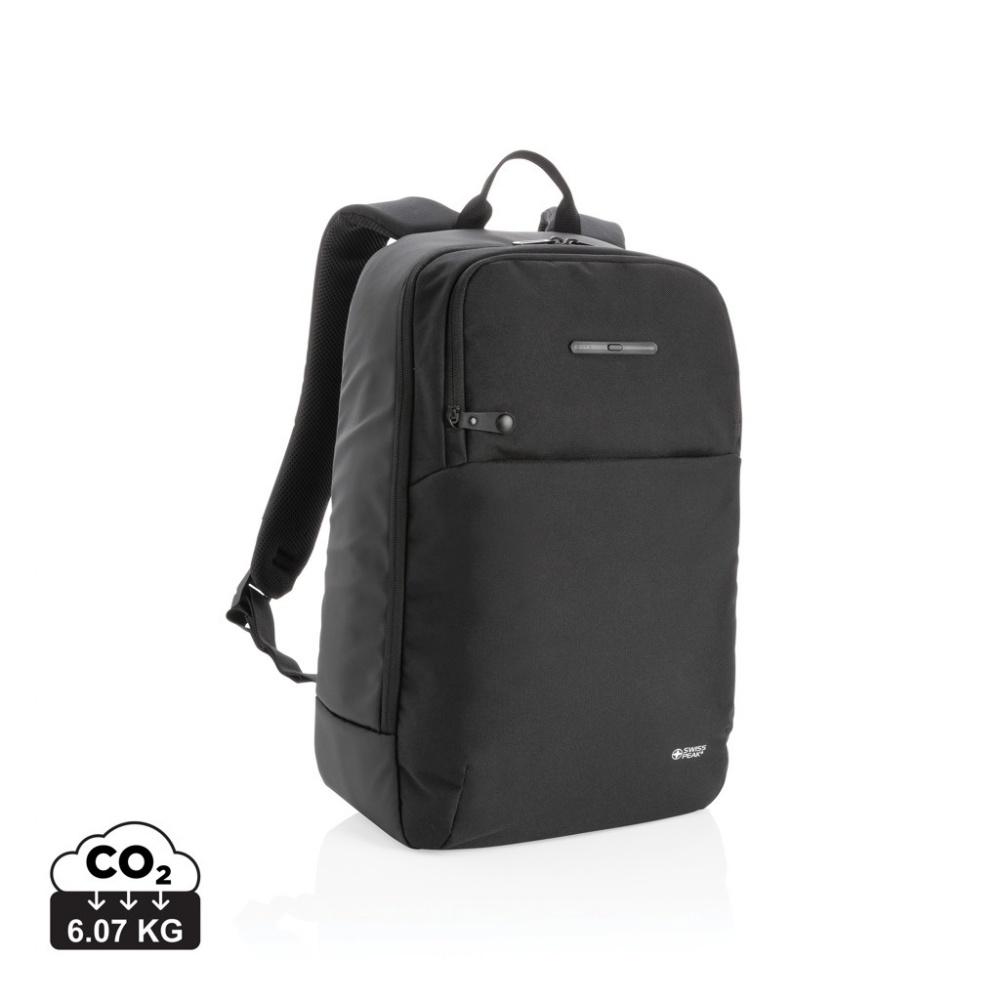 Logotrade advertising product image of: Swiss Peak laptop backpack with UV-C steriliser pocket