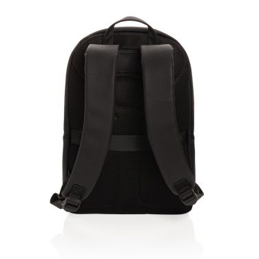 Logo trade promotional giveaways picture of: Swiss Peak deluxe PU laptop backpack PVC free