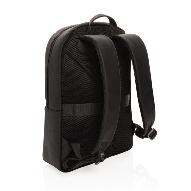 Logotrade promotional item picture of: Swiss Peak deluxe PU laptop backpack PVC free