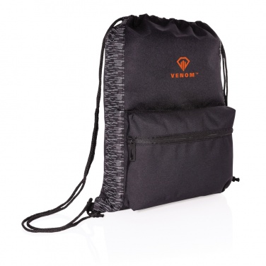 Logo trade promotional items picture of: AWARE™ RPET Reflective drawstring backpack