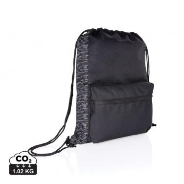 Logo trade advertising products image of: AWARE™ RPET Reflective drawstring backpack