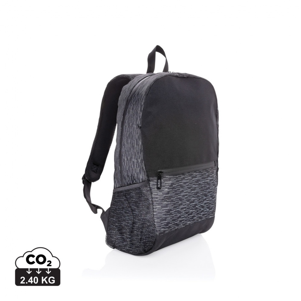 Logo trade promotional merchandise photo of: AWARE™ RPET Reflective laptop backpack