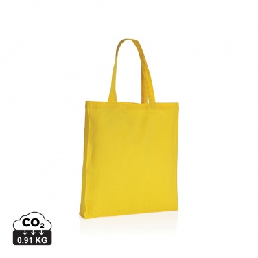 Logo trade business gifts image of: Impact AWARE™ Recycled cotton tote w/bottom 145g
