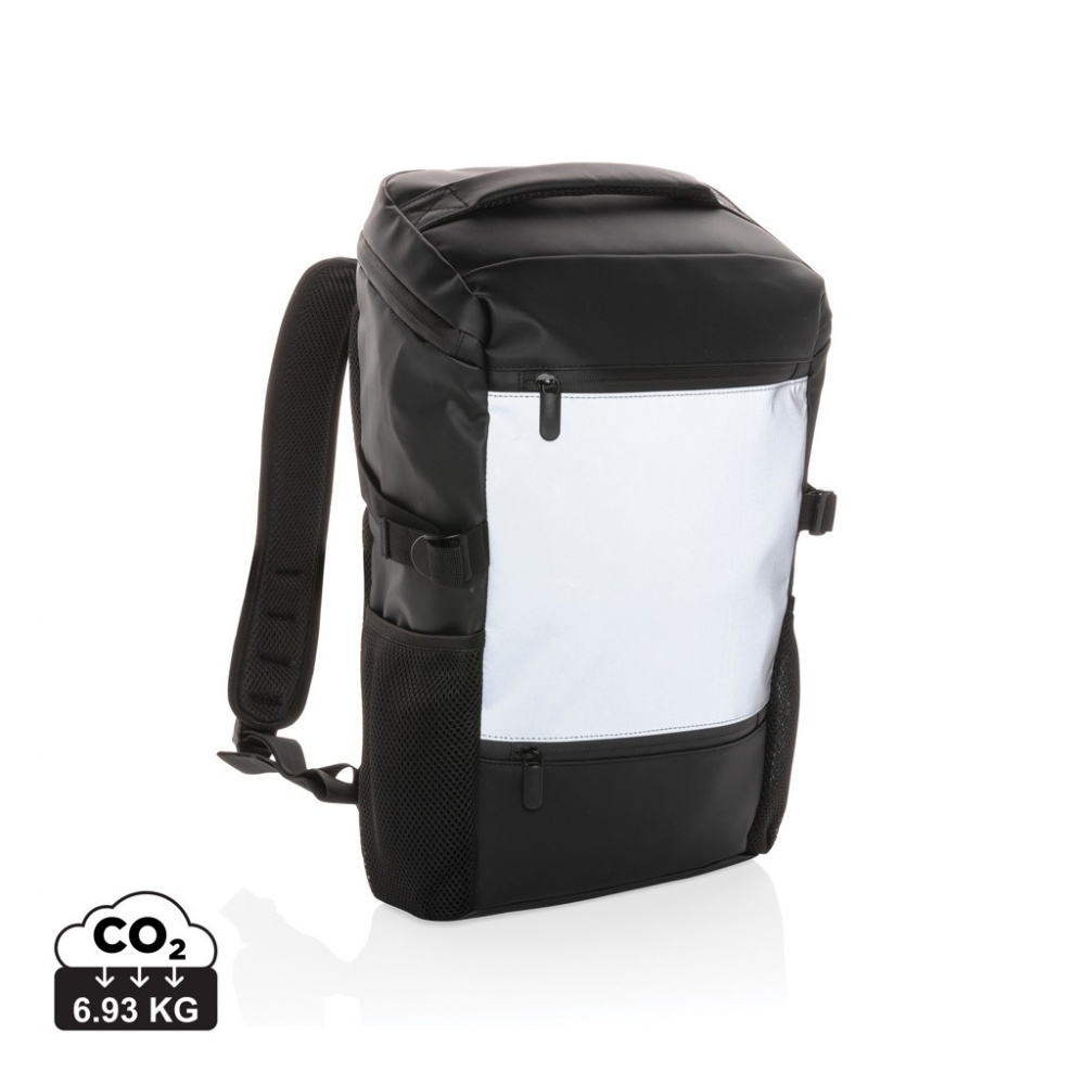 Logotrade promotional gift picture of: PU high visibility easy access 15.6" laptop backpack