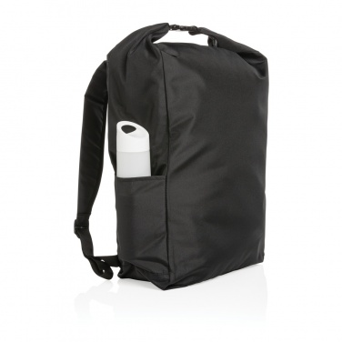 Logo trade promotional gift photo of: Impact AWARE™ RPET lightweight rolltop backpack