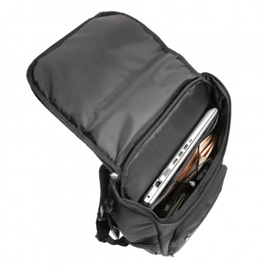 Logo trade corporate gifts picture of: Swiss Peak AWARE™ RPET Voyager 15.6" laptop backpack