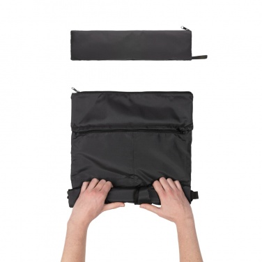 Logo trade promotional gifts picture of: Dillon AWARE™ RPET lightweight foldable backpack