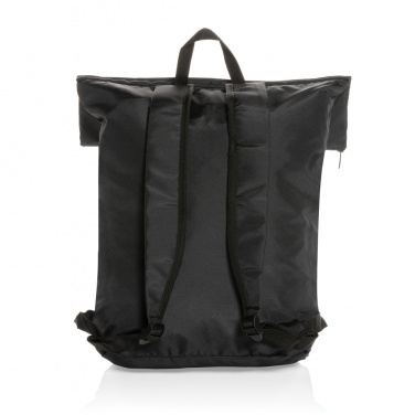 Logo trade promotional giveaways image of: Dillon AWARE™ RPET lightweight foldable backpack