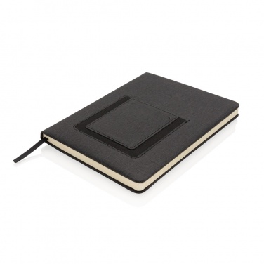 Logo trade promotional items picture of: Deluxe A5 Notebook with phone pocket