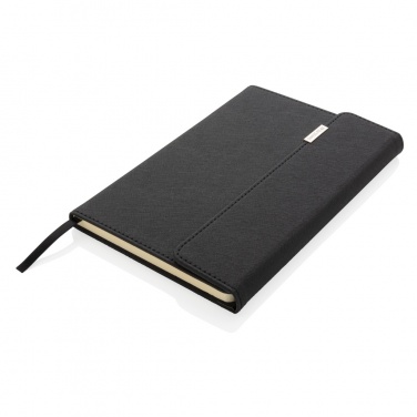 Logo trade promotional giveaways image of: Swiss Peak deluxe A5 notebook and pen set