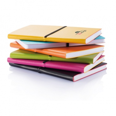 Logo trade promotional merchandise image of: Deluxe softcover A5 notebook
