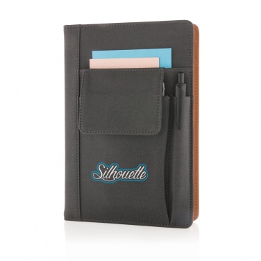 Logo trade promotional merchandise photo of: Notebook with phone pocket